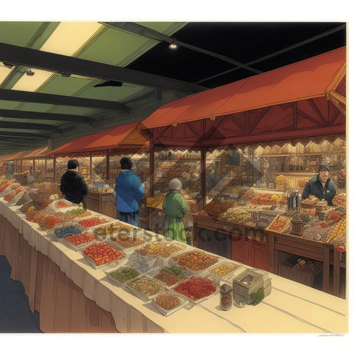 Picture of Supermarket Grocery Store Marketplace Shop Confectionery Market