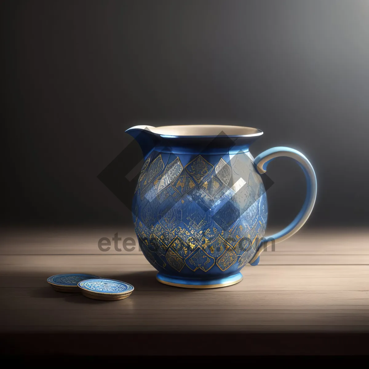 Picture of Traditional Ceramic Tea Cup with Pitcher