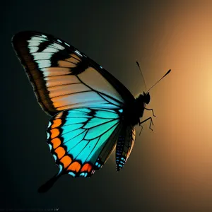 Vibrant Monarch Butterfly Dancing Among Colorful Flowers