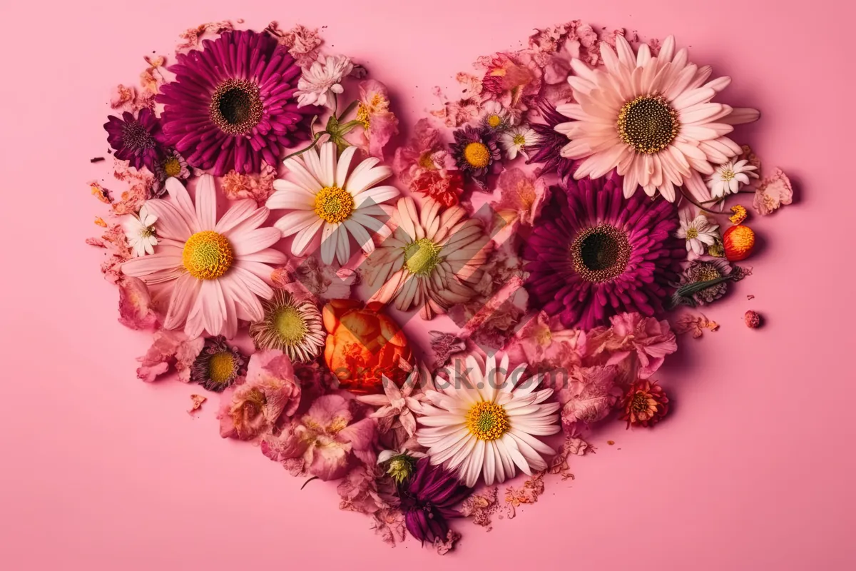 Picture of Fresh Summer Daisy Bouquet in Pink and Orange