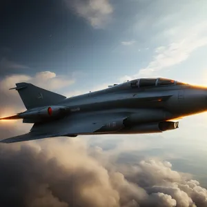 High-speed Military Jet in Flight