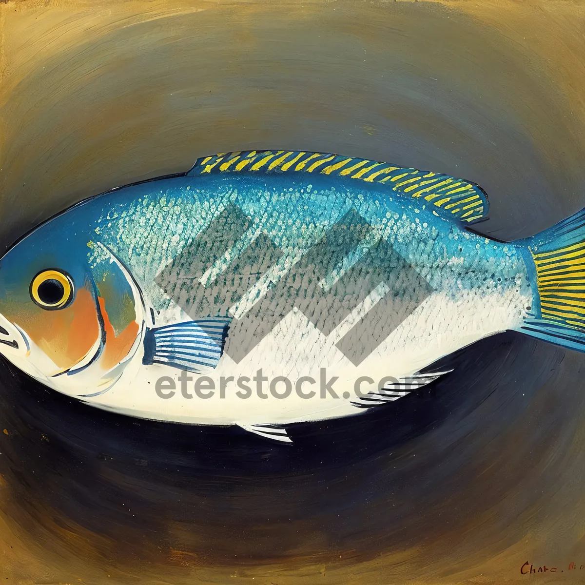 Picture of Fish Bowl with Brush and Container