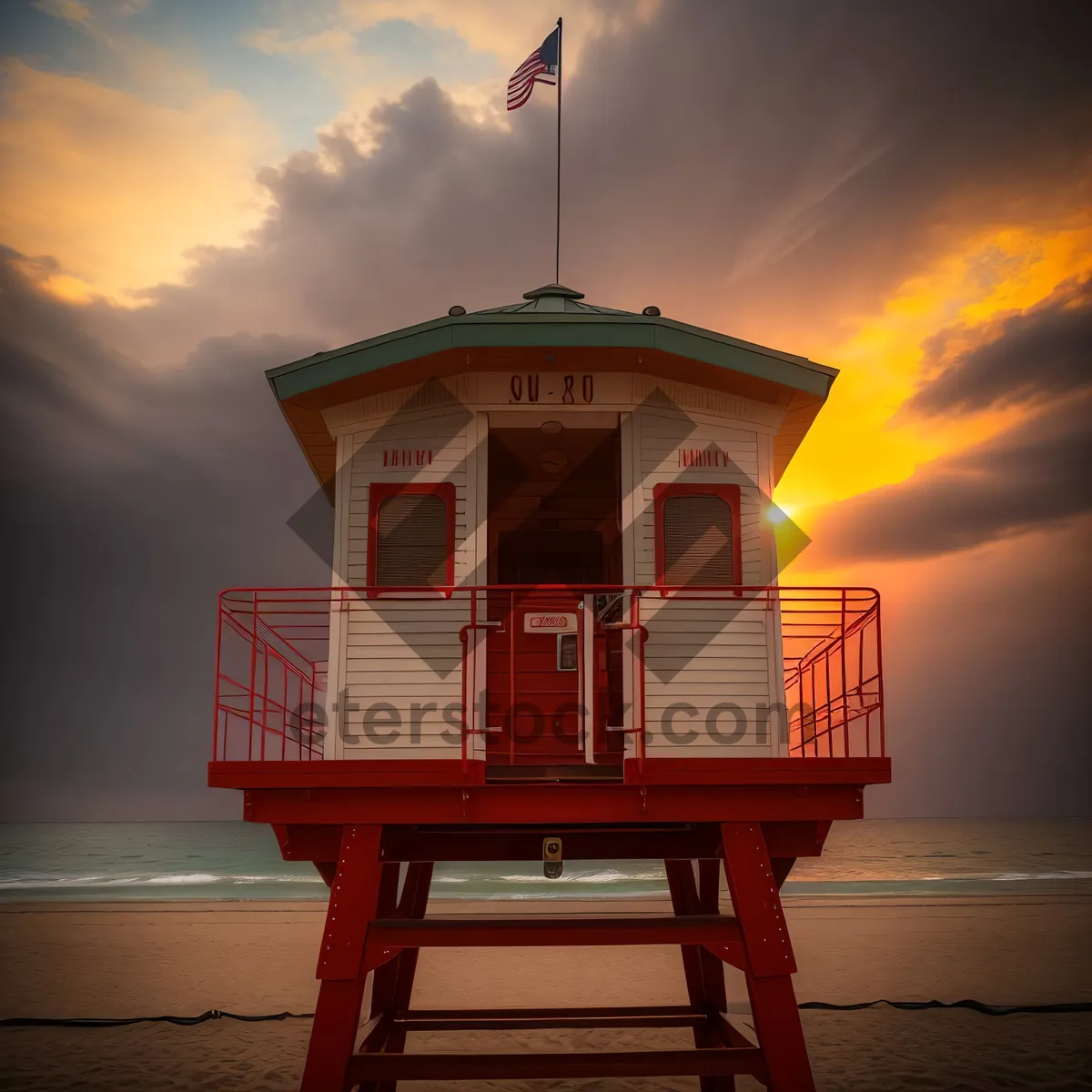 Picture of Vintage Lighthouse by the Sea