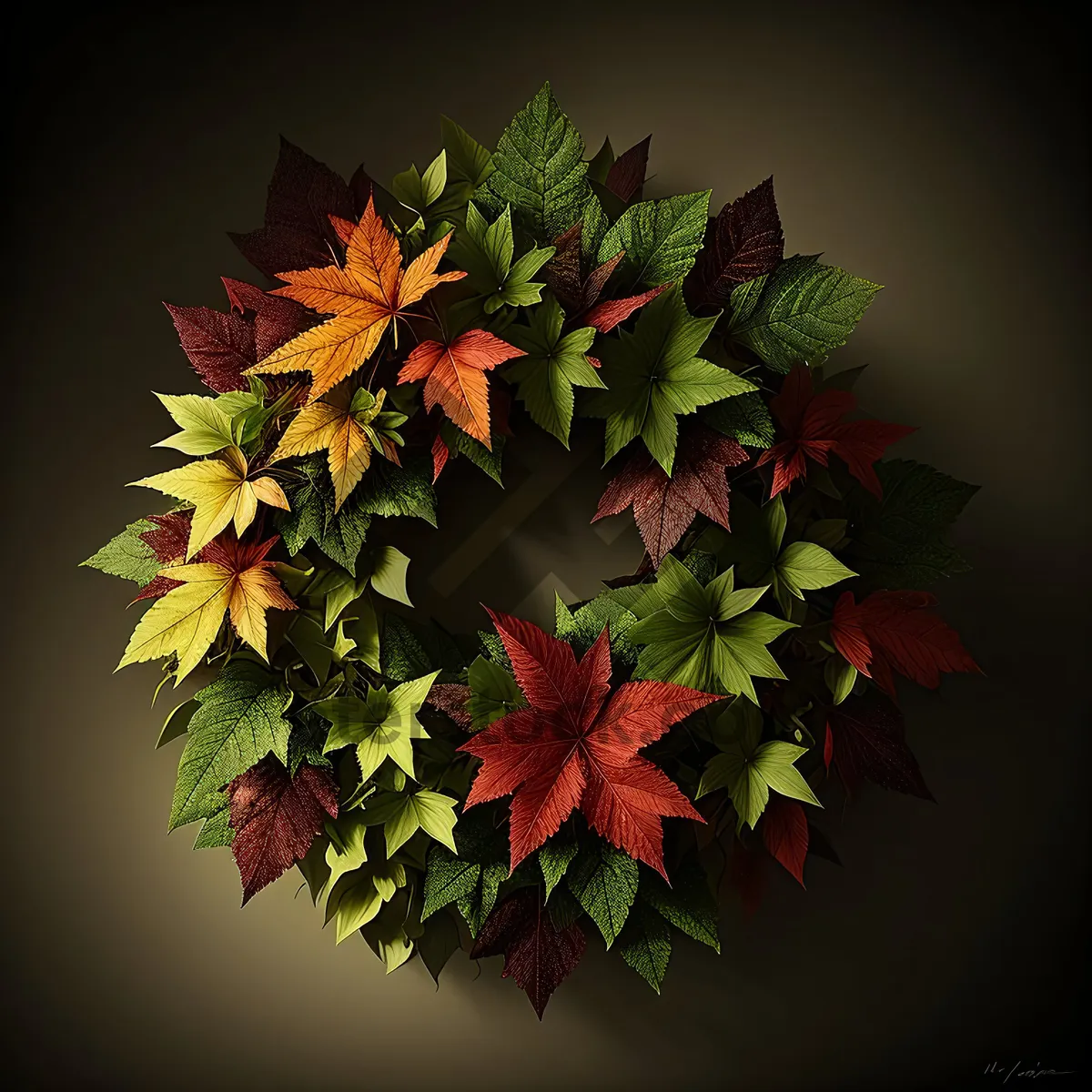 Picture of Maple Leaf Floral Pattern - Seasonal Decorative Design