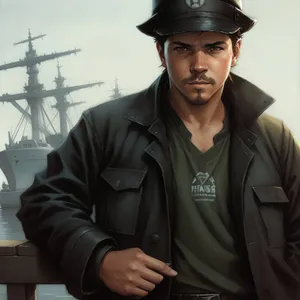 Smiling Worker in Safety Helmet and Uniform