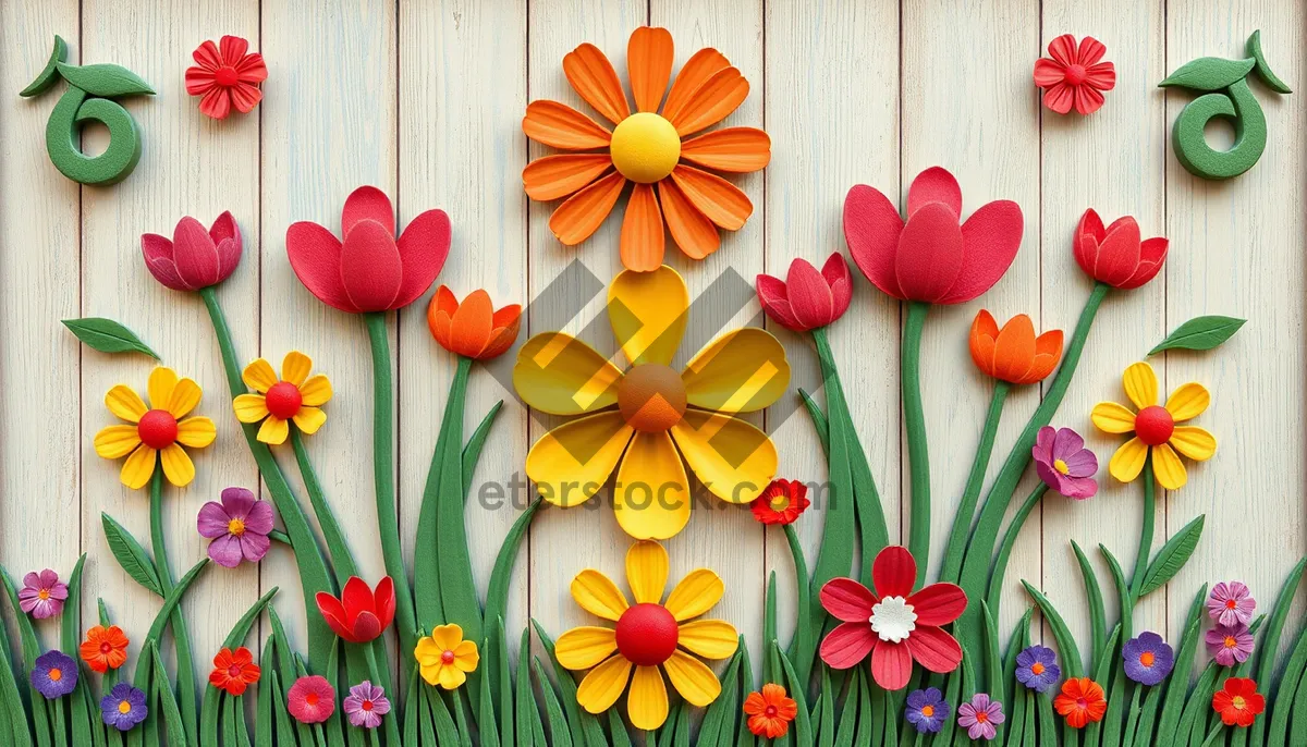 Picture of Vibrant Orange Tulip Garden Blooms