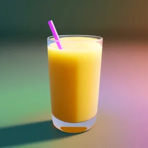 Refreshing Citrus Juice with Ice and Fruit Garnish