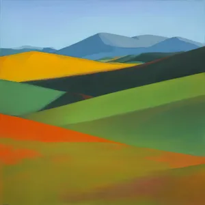 Serene Countryside Field under Clear Summer Sky