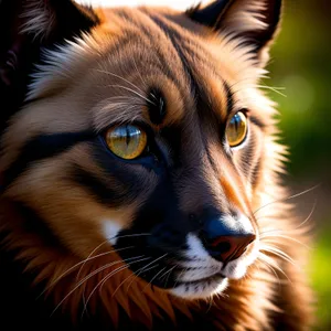 Wild Striped Hunter: Tiger Cat Staring Dangerously.