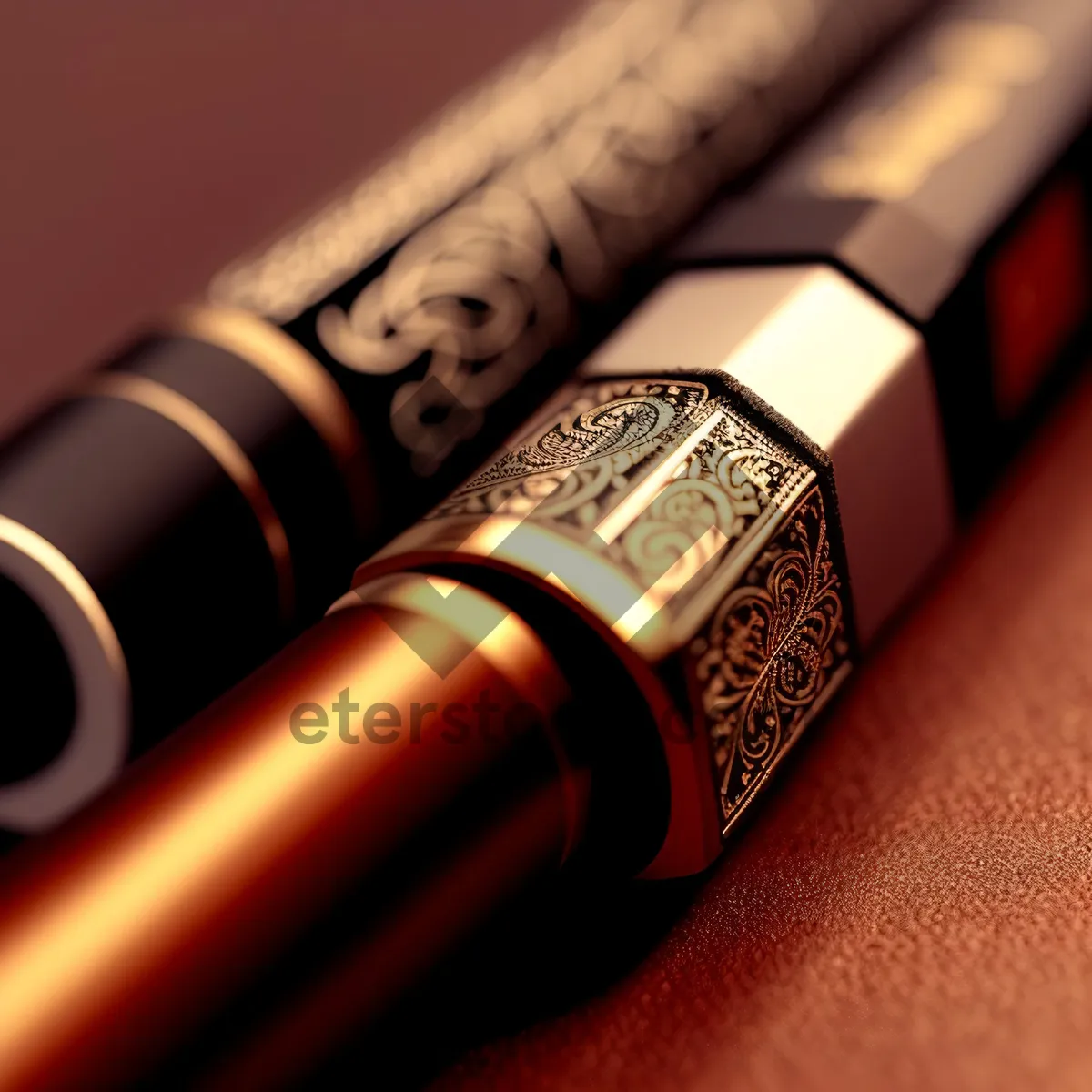 Picture of Closeup of Fountain Pen and Pencil