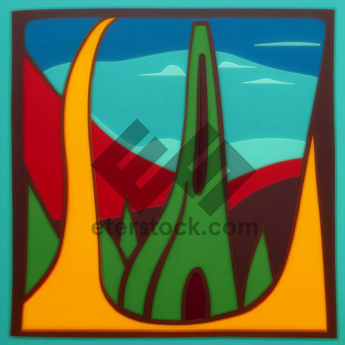 Picture of Symbolic Design: Iconic Flag Sign