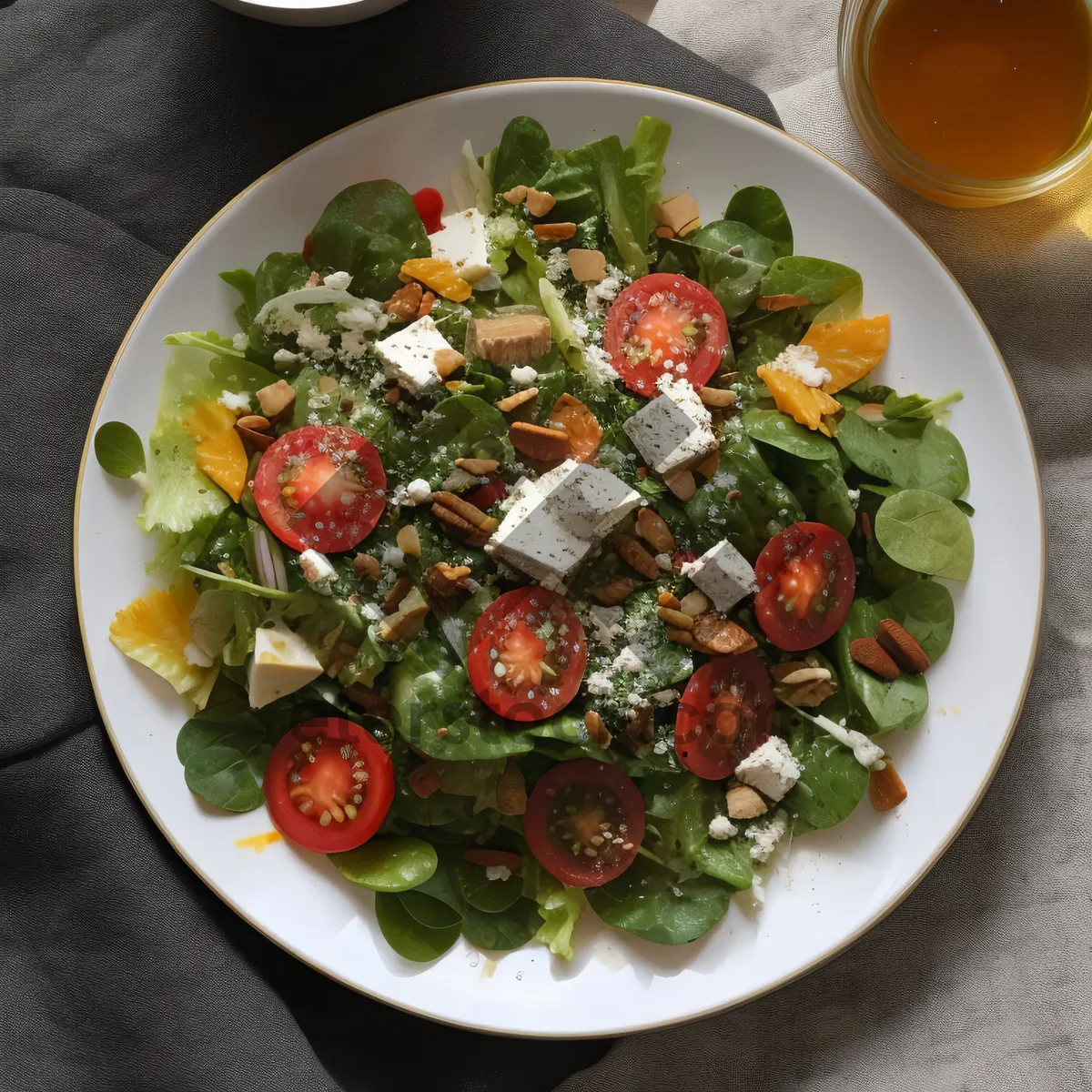 Picture of Fresh Gourmet Salad With Grilled Fish