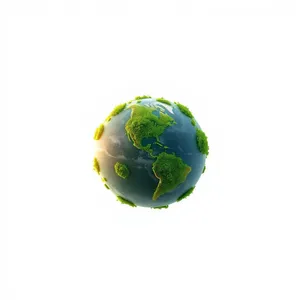 Shiny globe icon - world map atlas image