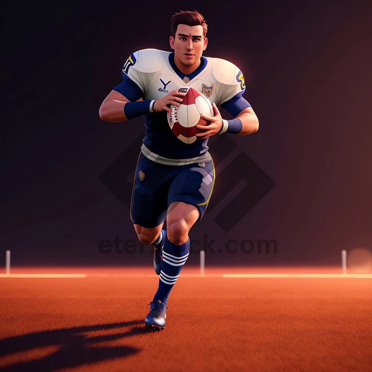 Picture of Active Runner in Competitive Sports Game