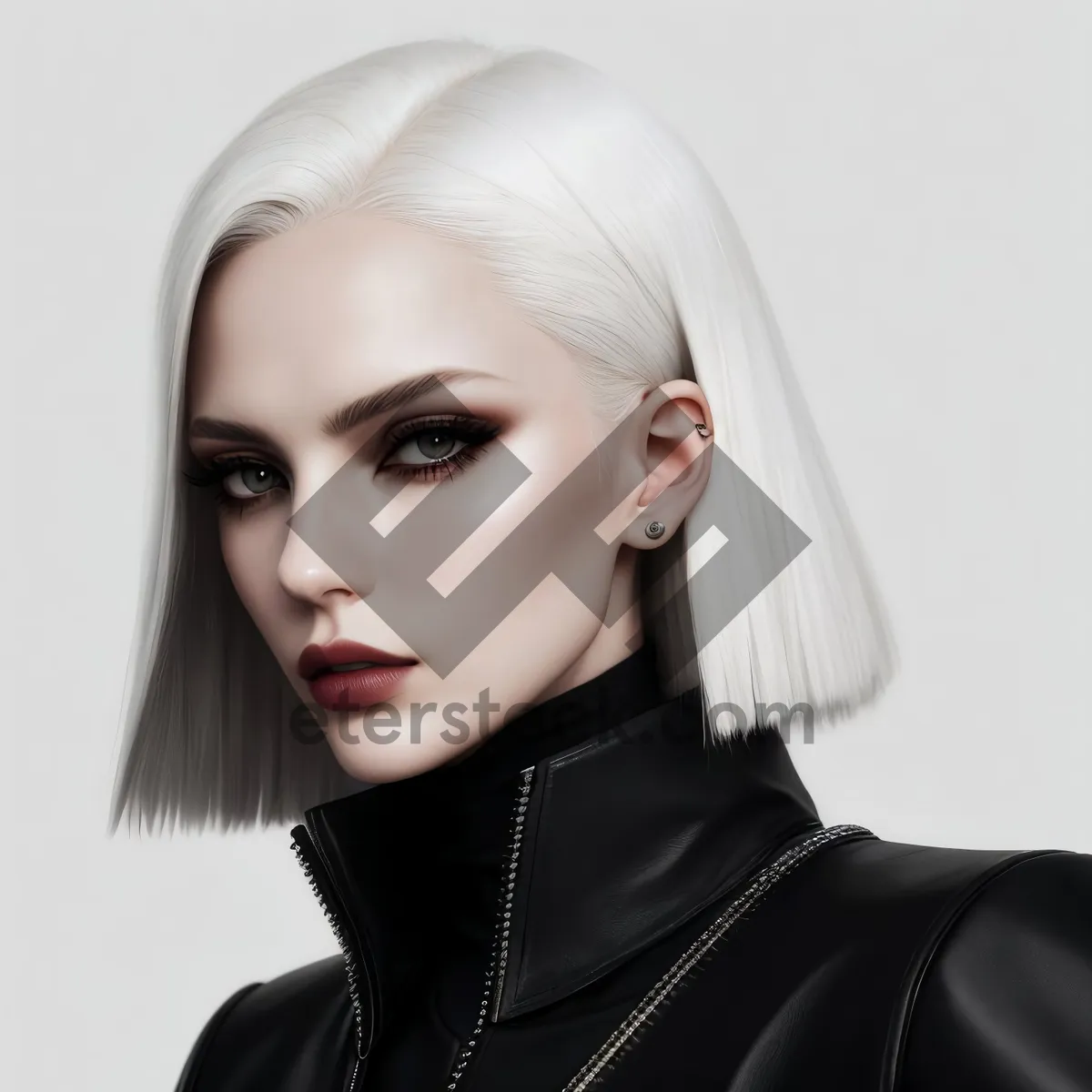 Picture of Attractive woman with clean skincare routine and makeup.