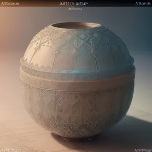 Ceramic Chinese Decorative Vase in Round Shape