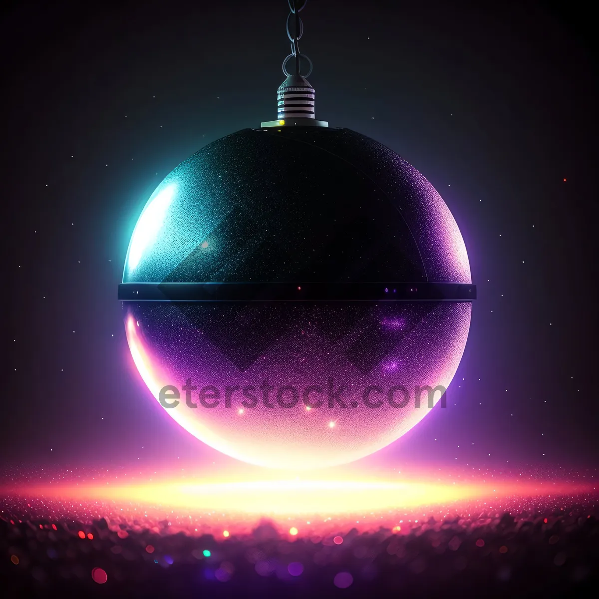 Picture of Celestial Sphere: Illuminated Cosmos in 3D Wallpaper Design