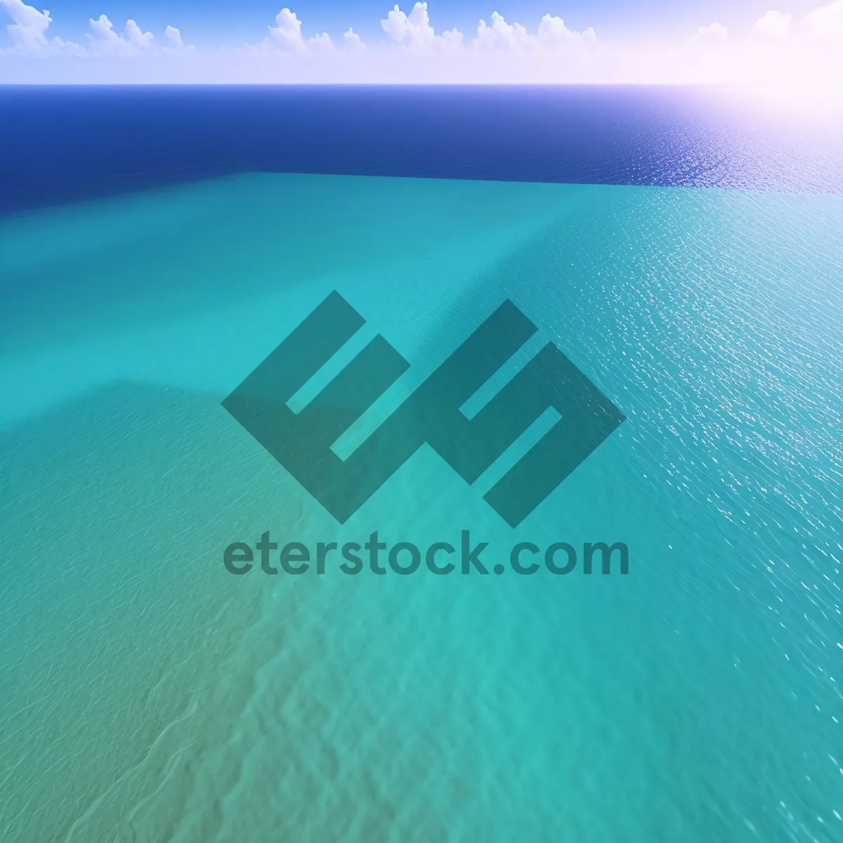 Picture of Tranquil Tropical Beach Sunset Reflections on Ocean Water