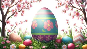 Colorful Easter Egg Decoration for Holiday Celebration.