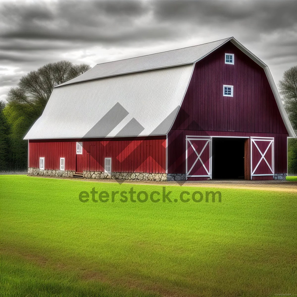 Picture of Old Rustic Farmhouse with Picturesque Countryside Surroundings