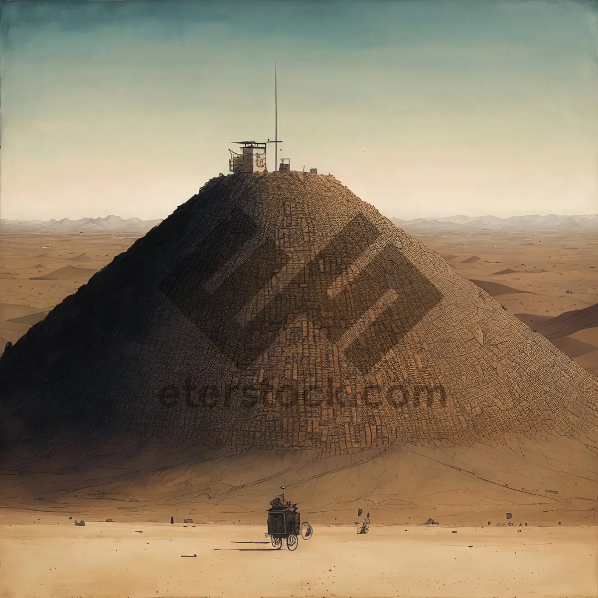 Picture of Sands of Time: Majestic Desert Landscape with Ancient Pyramids