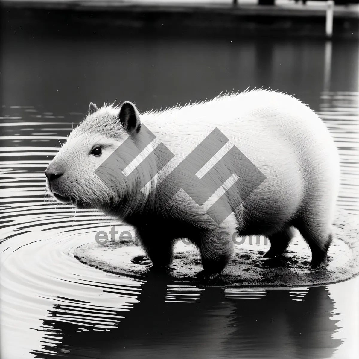 Picture of Adorable Domestic Furball: A Cute Guinea Pig