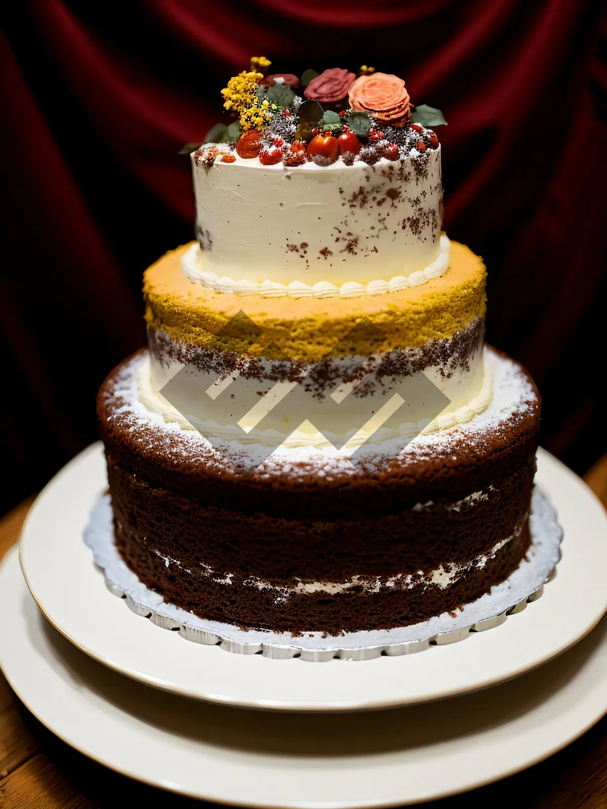 Picture of Delicious Cream Cake at a Bakery Shop