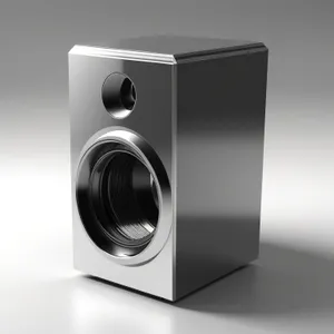 Digital Sound Icon: Modern Stereo Speaker Button