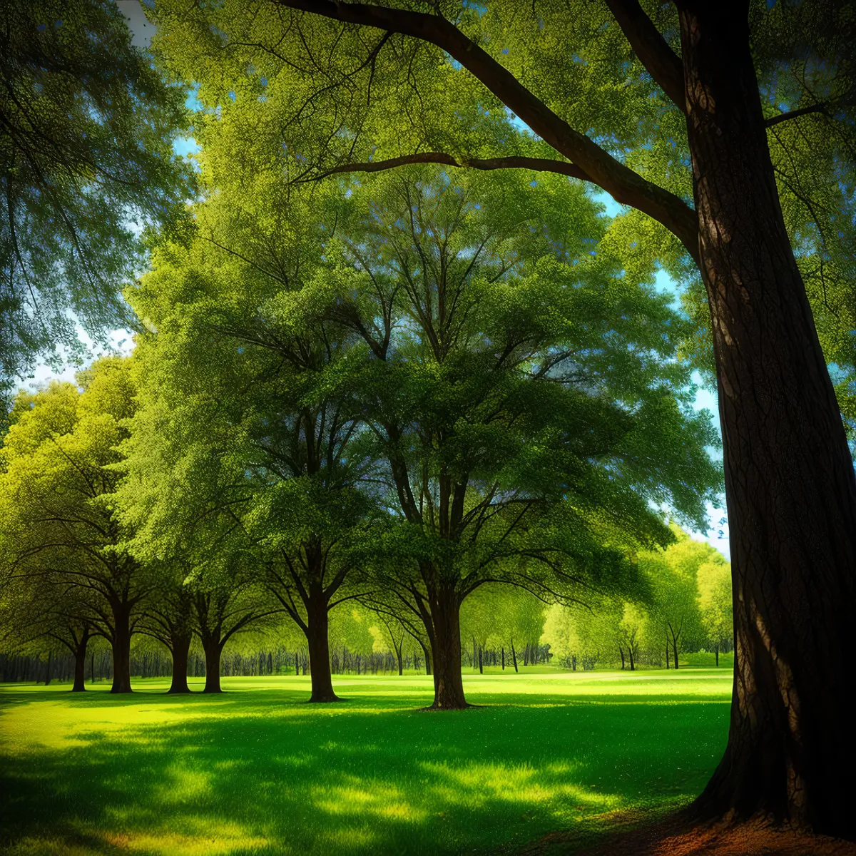 Picture of Serene Forest Path amidst Lush Greenery