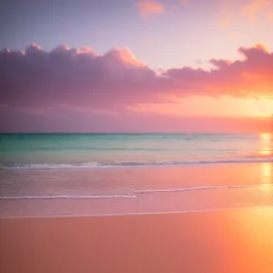 Golden Sunset over Serene Coastal Waters