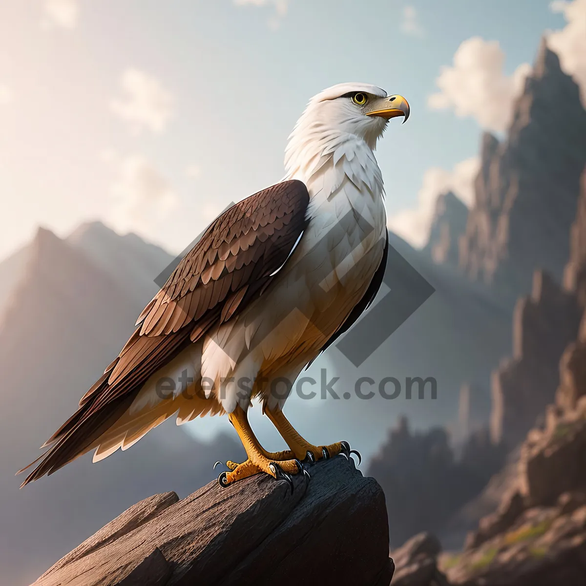 Picture of Majestic Hunter: A Falcon's Watchful Eye