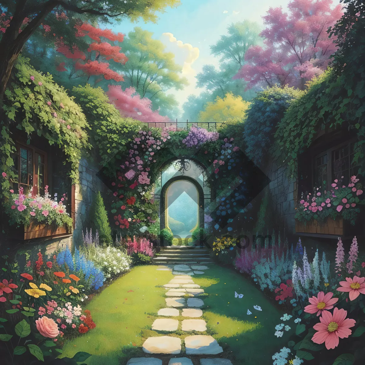 Picture of Park Tree Garden Decoration Image