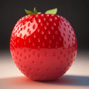 Juicy Strawberry Ball: Fresh, Organic, and Healthy Fruit Dessert