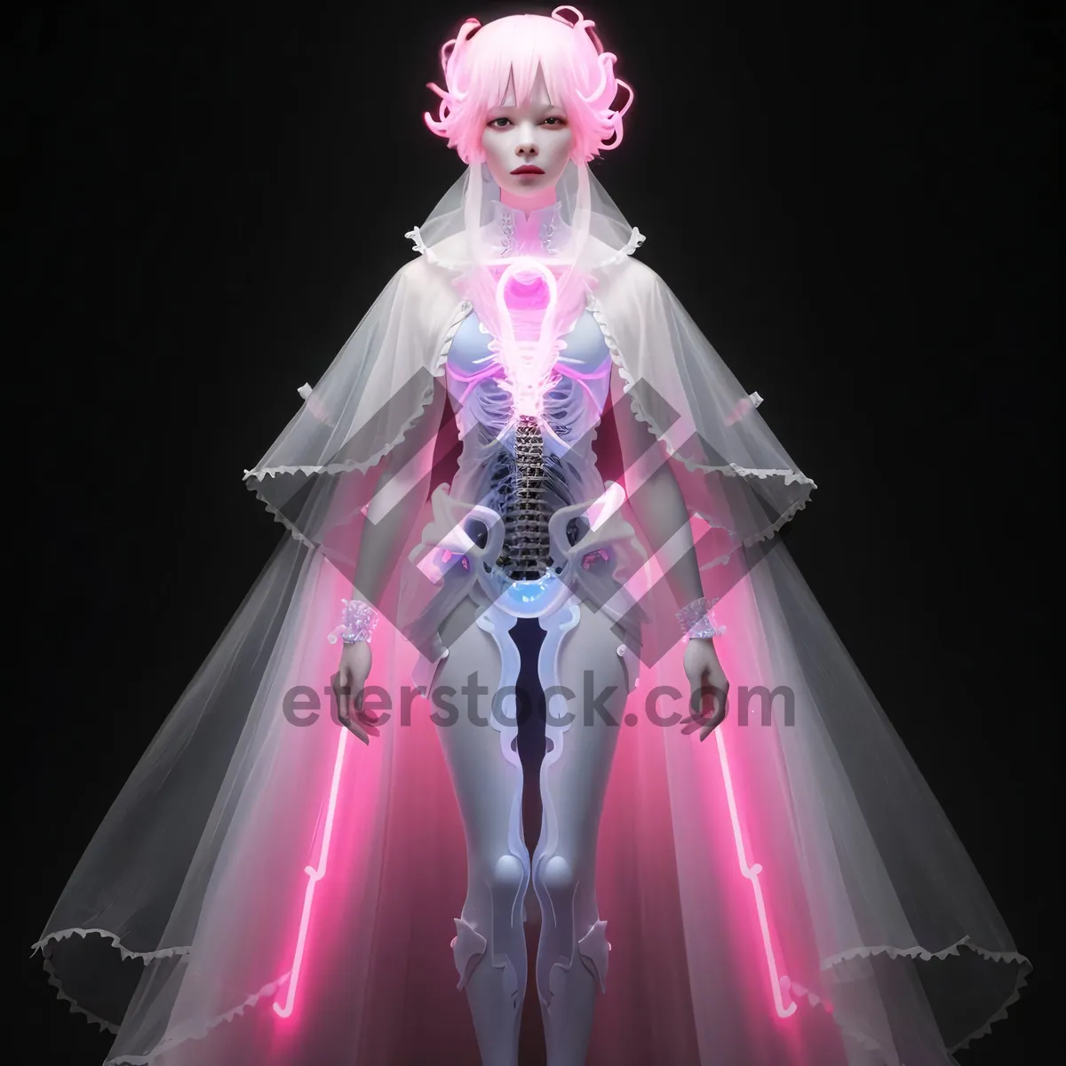 Picture of Mystic Human Anatomy Costume 3D Render - Crown Biology