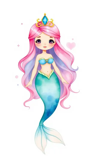 Cute Princess Cartoon Clip Art Image
