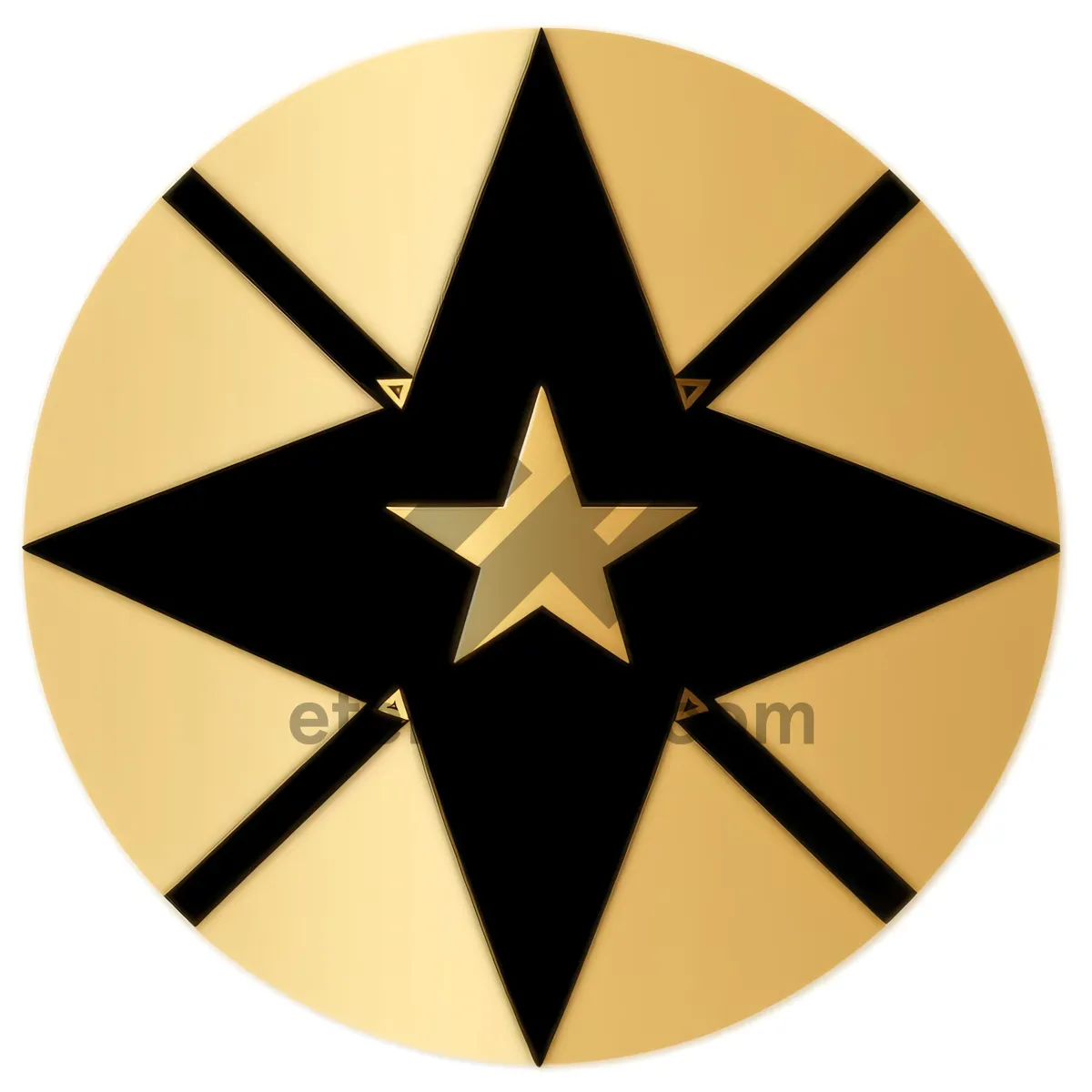 Picture of Symbolic Star Pyramid Button - Graphic Design