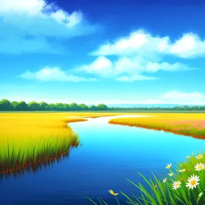 Serene Sunset Reflection on Tranquil Lake
