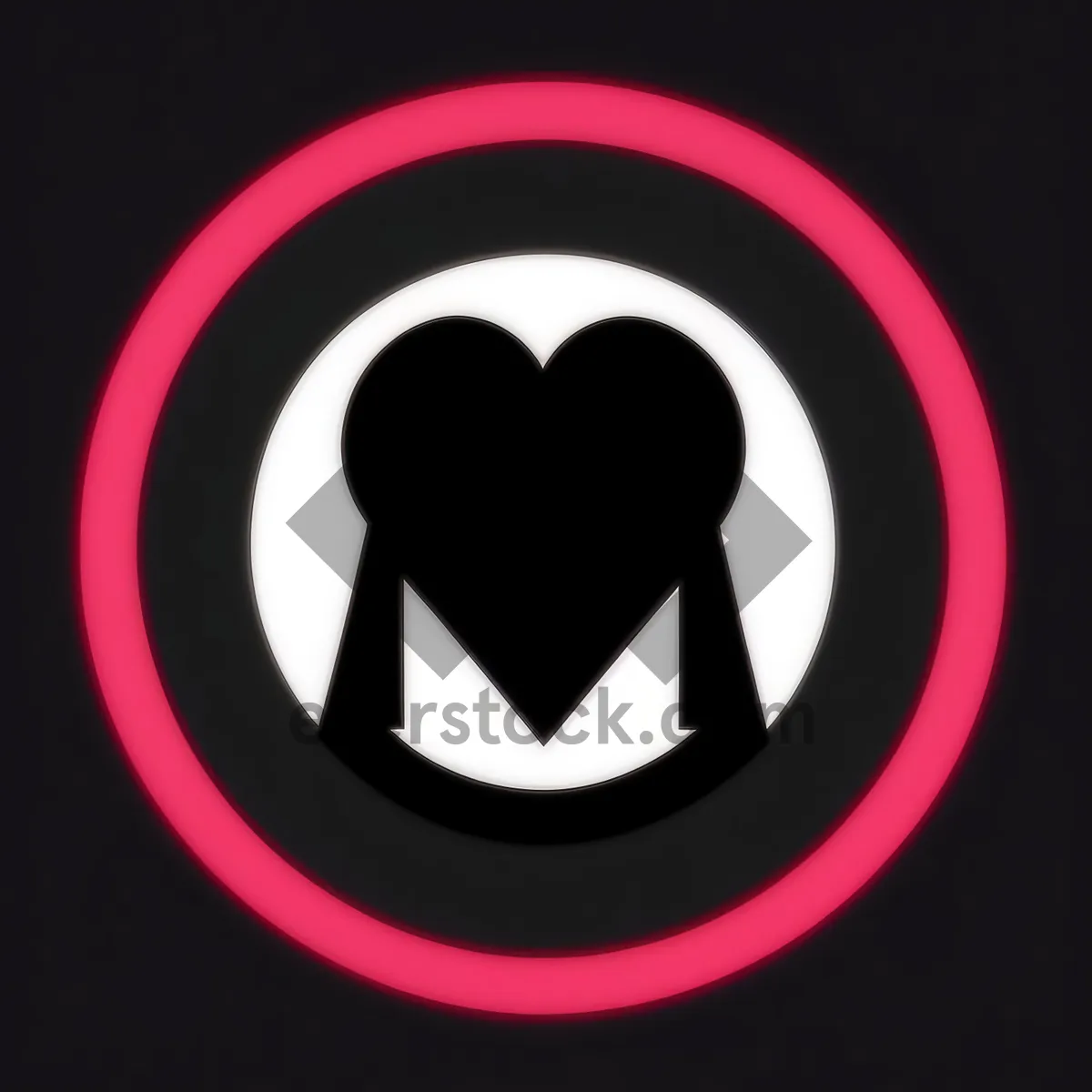 Picture of Glossy Black Circle Web Button Icon