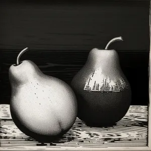 Nutritious Pear in Porcelain Vessel