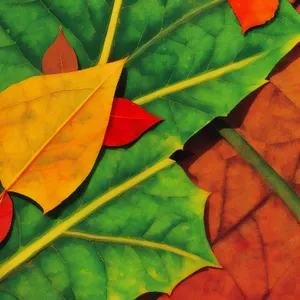 Vibrant Autumn Foliage Under Maple Tree