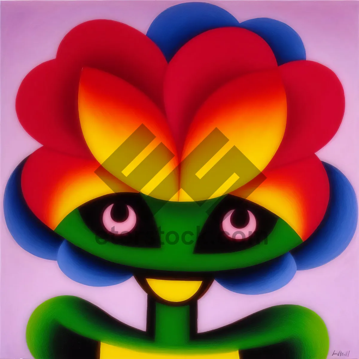 Picture of Colorful Clover Cartoon Symbol