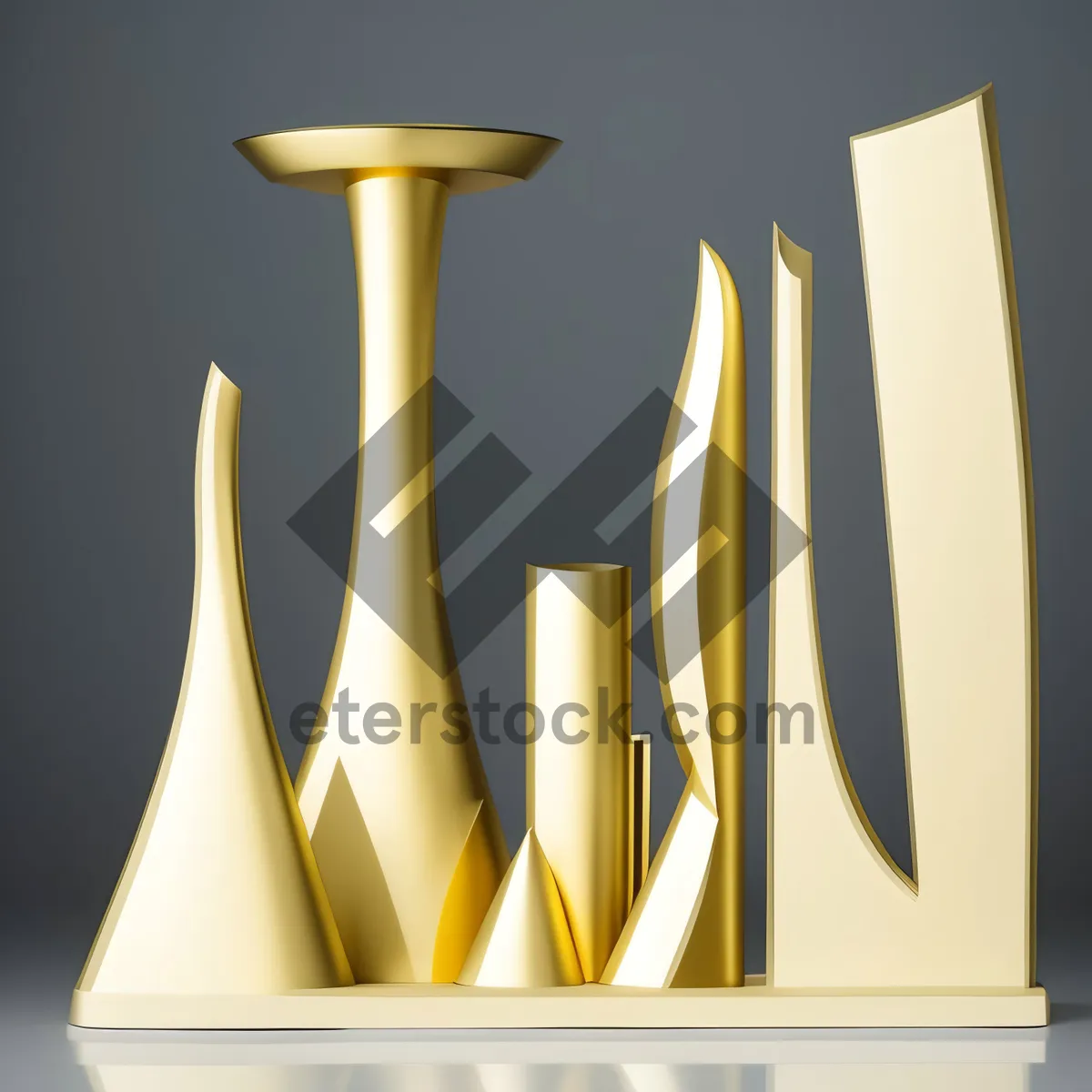 Picture of 3D Golf Tee Menorah Sports Equipment Concept