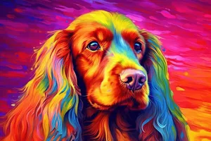 Adorable Brown Cocker Spaniel Puppy Portrait