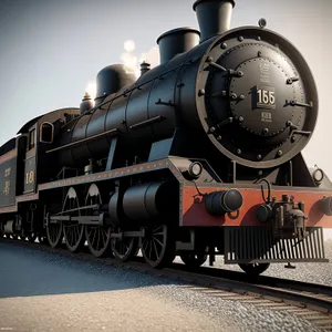 Vintage Steam Locomotive Powering Railway Cargo