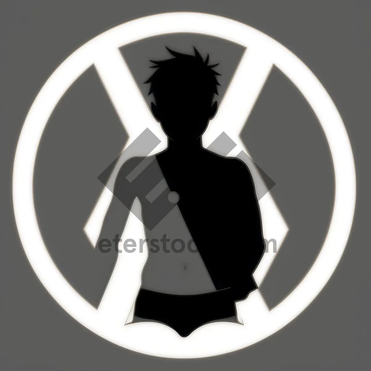 Picture of Black silhouette of symbol icon sign