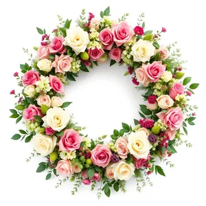 Floral graphic silhouette pattern with retro ornament