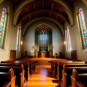 Serene Sanctum: Majestic Catholic Cathedral with Intricate Architecture