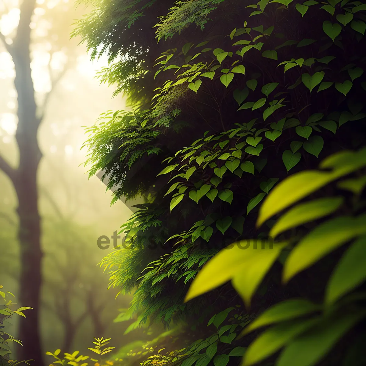 Picture of Tropical Palm Paradise: A Lush Summer Landscape