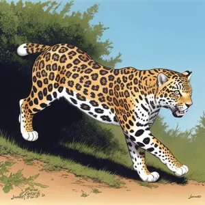 Majestic Leopard Roams the Wild