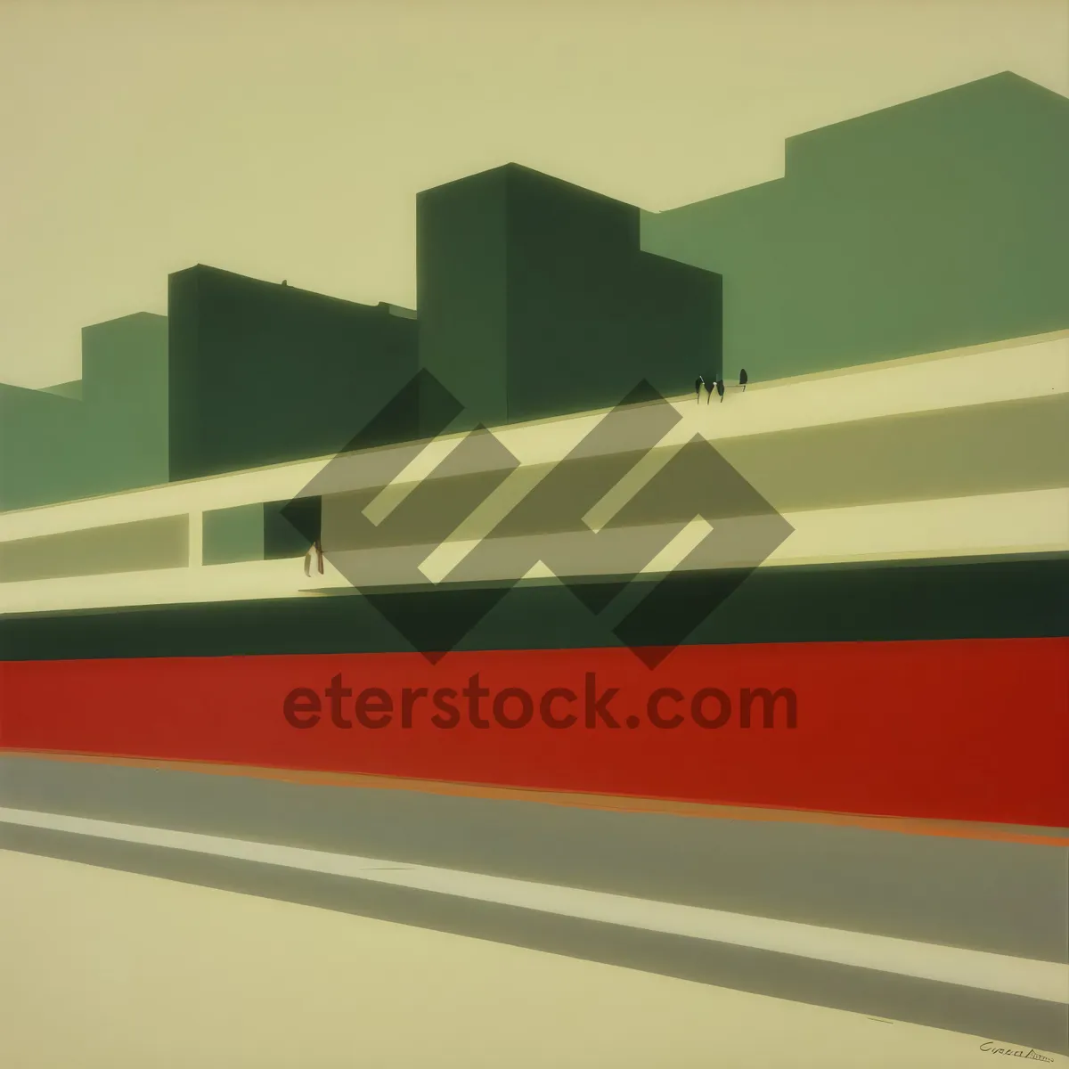 Picture of Modern 3D Business Railing Design